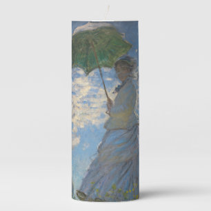 Claude Monet Woman with a Parasol Fine Art Pillar Candle