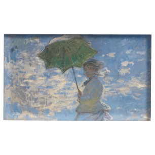 Claude Monet Woman with a Parasol Fine Art Place Card Holder