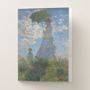 Claude Monet Woman with a Parasol Fine Art Pocket Folder