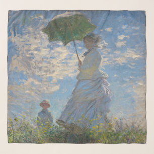Claude Monet Woman with a Parasol Fine Art Scarf