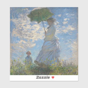 Claude Monet Woman with a Parasol Fine Art Sticker