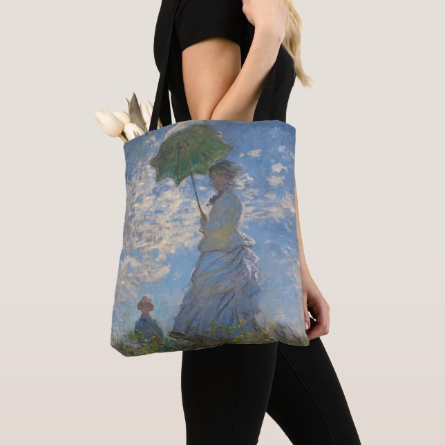 Claude Monet Woman with a Parasol Fine Art Tote Bag (Close Up)