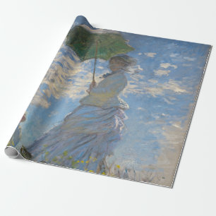 Claude Monet Woman with a Parasol Fine Art Wrapping Paper