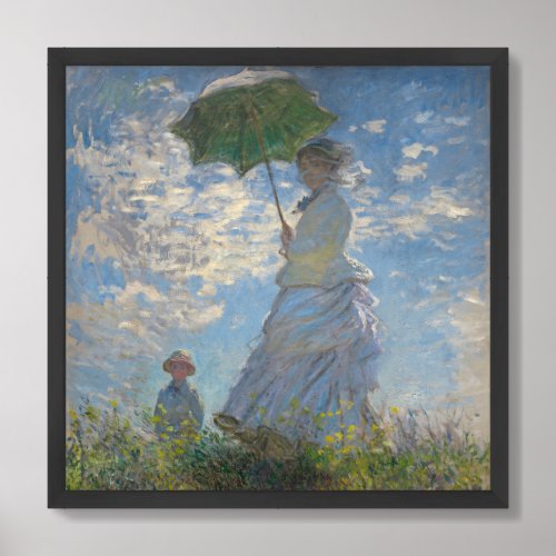 Claude Monet Woman with a Parasol framed wall art