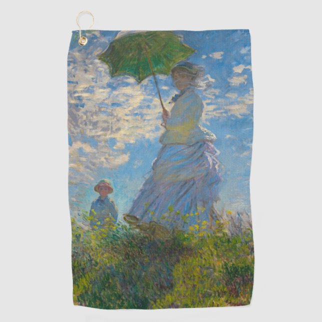 Claude Monet Woman with a Parasol Golf Towel (Front)