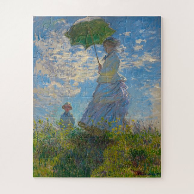 Claude Monet Woman with a Parasol Jigsaw Puzzle (Vertical)
