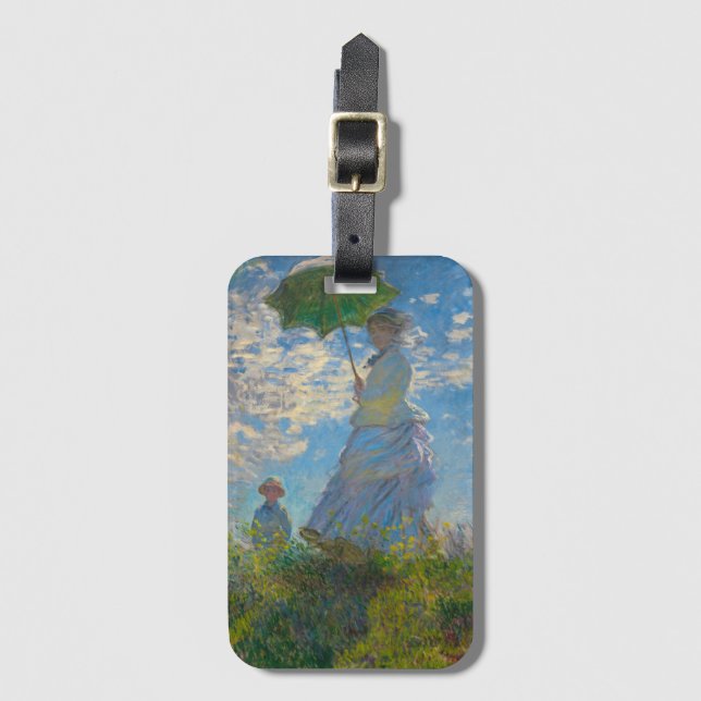 Claude Monet Woman with a Parasol Luggage Tag (Front Vertical)