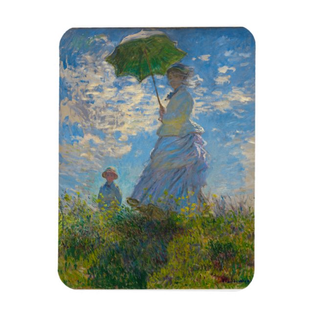 Claude Monet Woman with a Parasol Magnet (Vertical)