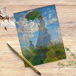 Claude Monet Woman with a Parasol Postcard<br><div class="desc">Send a masterpiece in the mail! This postcard features Claude Monet’s Woman with a Parasol, a luminous Impressionist painting filled with soft whites, airy blues, and fresh greens. The graceful figure, bathed in sunlight, captures the fleeting beauty of a summer day with elegance and charm. Lightweight and versatile, this postcard...</div>