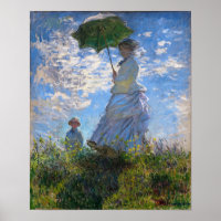 Custom Promenade Woman by Claude Monet Grocery Bag