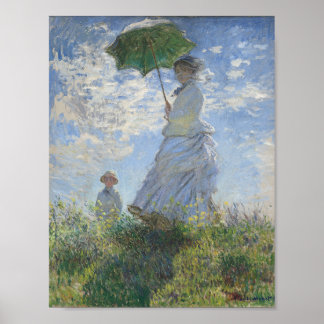 Claude Monet- Woman with a parasol Poster