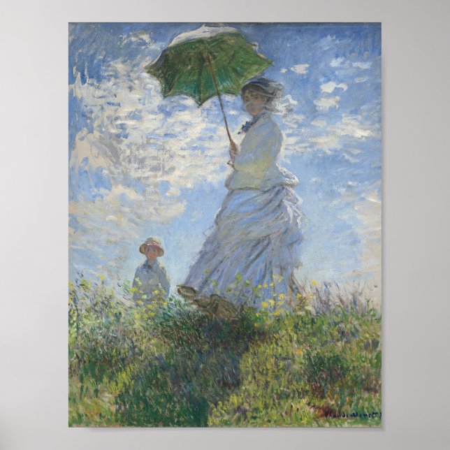 Claude Monet- Woman with a parasol  Poster (Front)