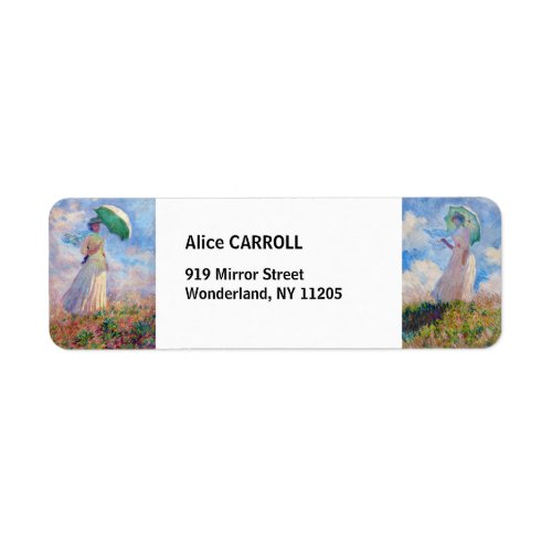 Claude Monet _ Woman with a Parasol Right  Left Label