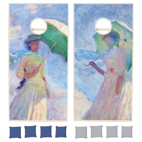 Claude Monet _  Woman with a Parasol serie Cornhole Set