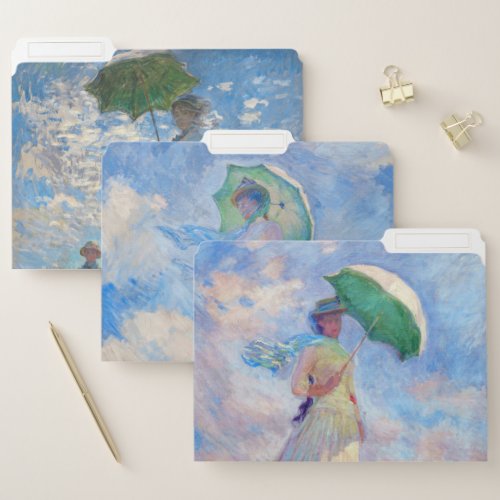 Claude Monet _  Woman with a Parasol serie File Folder