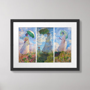 Claude Monet -  Woman with a Parasol serie Framed Art