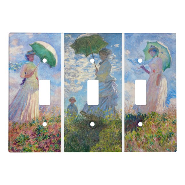 Claude Monet -  Woman with a Parasol serie Light Switch Cover (Front)