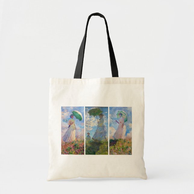 Claude Monet -  Woman with a Parasol serie Tote Bag (Front)