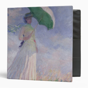 Claude Monet Woman with a Parasol Turned Right 3 Ring Binder