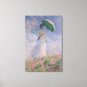Claude Monet   Woman with a Parasol Turned Right Canvas Print
