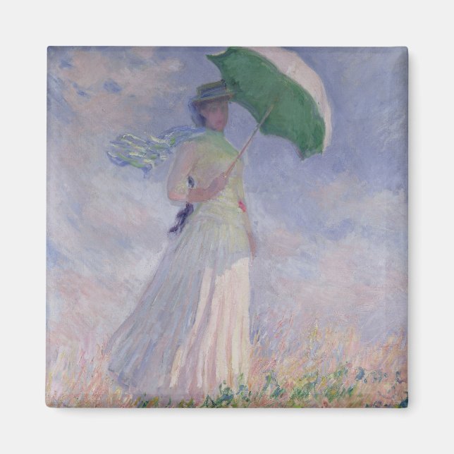Claude Monet | Woman with a Parasol Turned Right Magnet (Front)