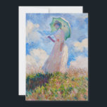 Claude Monet - Woman with a Parasol/Umbrella Invitation<br><div class="desc">Study of a Figure Outdoors,  also known as Woman with a Parasol. By Claude Monet in 1886.</div>