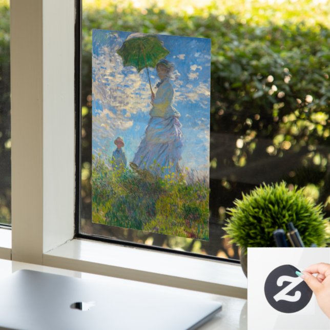 Claude Monet Woman with a Parasol Window Cling (Office)