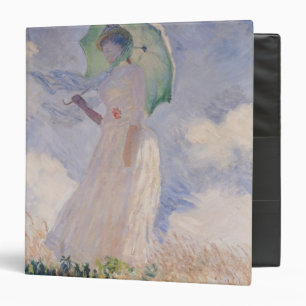 Claude Monet   Woman with Parasol Turned Left 3 Ring Binder