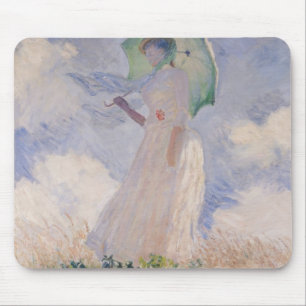 Claude Monet Woman with Parasol Turned Left Mouse Pad