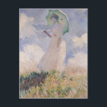 Claude Monet | Woman with Parasol Turned Left Postcard<br><div class="desc">Woman with Parasol turned to the Left,  1886 | by Claude Monet | Art Location: Musee d'Orsay,  Paris,  France | French Artist | Image Collection Number: XIR16615</div>