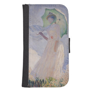 Claude Monet   Woman with Parasol Turned Left Samsung S4 Wallet Case