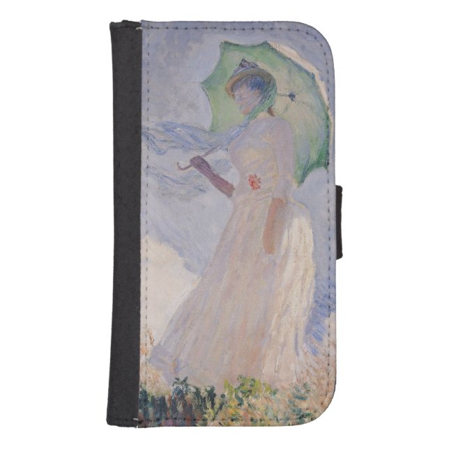 Claude Monet | Woman with Parasol Turned Left Samsung Galaxy Wallet Case (Front)