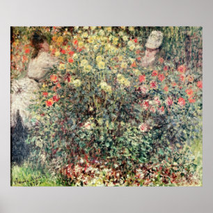 Claude Monet Women in the Flowers, 1875 Poster