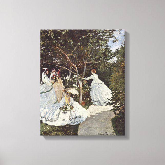 Claude Monet - Women in the Garden 1866 Canvas Print (Front)
