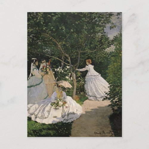 Claude Monet  Women in the Garden 1866 Postcard