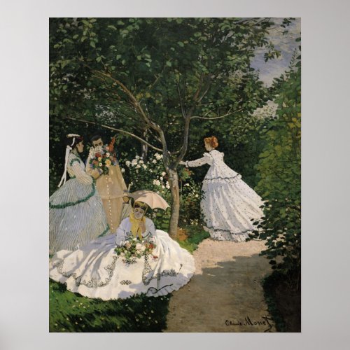 Claude Monet  Women in the Garden 1866 Poster