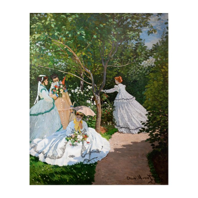 Claude Monet - Women in the Garden Acrylic Print (Front)