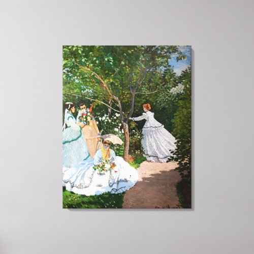 Claude Monet _ Women in the Garden Canvas Print