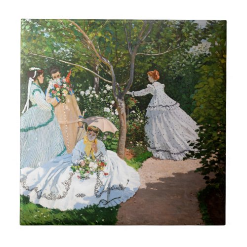 Claude Monet _ Women in the Garden Ceramic Tile