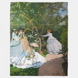 Claude Monet - Women in the Garden Fleece Blanket