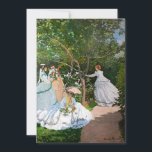 Claude Monet - Women in the Garden Invitation<br><div class="desc">Women in the Garden / Femmes au jardin - Claude Monet,  Oil on Canvas, 1866</div>