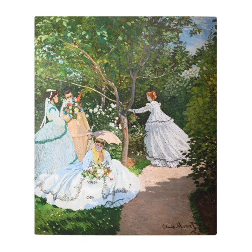 Claude Monet _ Women in the Garden Metal Print