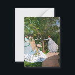 Claude Monet - Women in the Garden Note Card<br><div class="desc">Women in the Garden / Femmes au jardin - Claude Monet,  Oil on Canvas, 1866</div>
