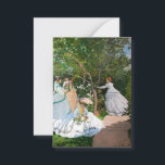 Claude Monet - Women in the Garden Note Card<br><div class="desc">Women in the Garden / Femmes au jardin - Claude Monet,  Oil on Canvas, 1866</div>
