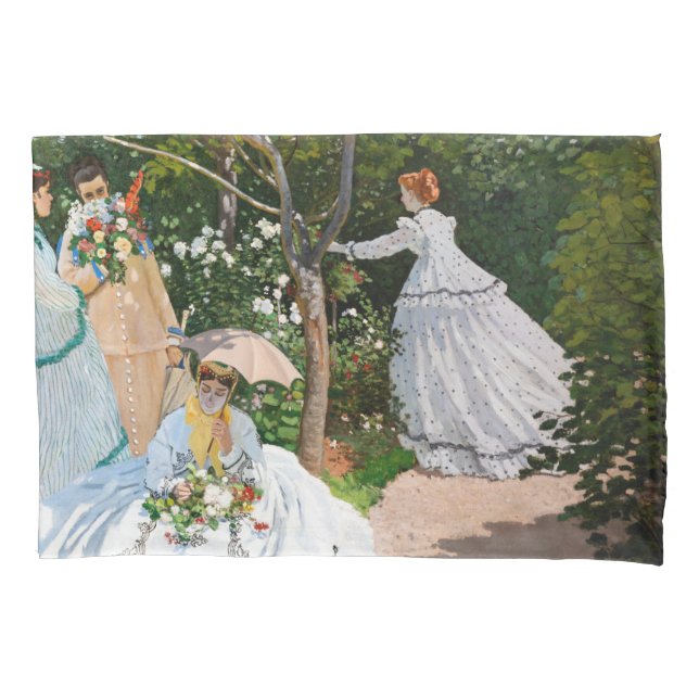 Claude Monet - Women in the Garden Pillow Case (Front)