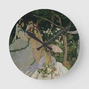 Claude Monet   Women in the Garden Round Clock