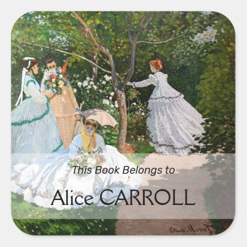Claude Monet _ Women in the Garden Square Sticker