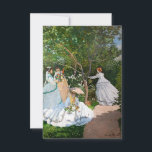 Claude Monet - Women in the Garden Thank You Card<br><div class="desc">Women in the Garden / Femmes au jardin - Claude Monet,  Oil on Canvas, 1866</div>
