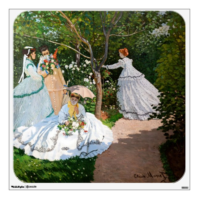 Claude Monet - Women in the Garden Wall Decal (Front)