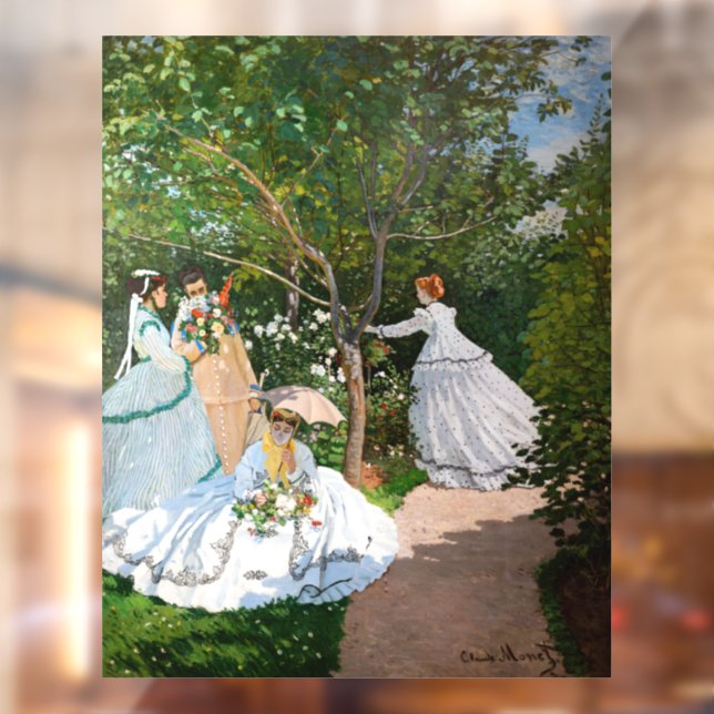 Claude Monet - Women in the Garden Window Cling | Zazzle Claude Monet - Women in the Garden Window Cling | Zazzle